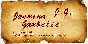 Jasmina Gambelić vizit kartica